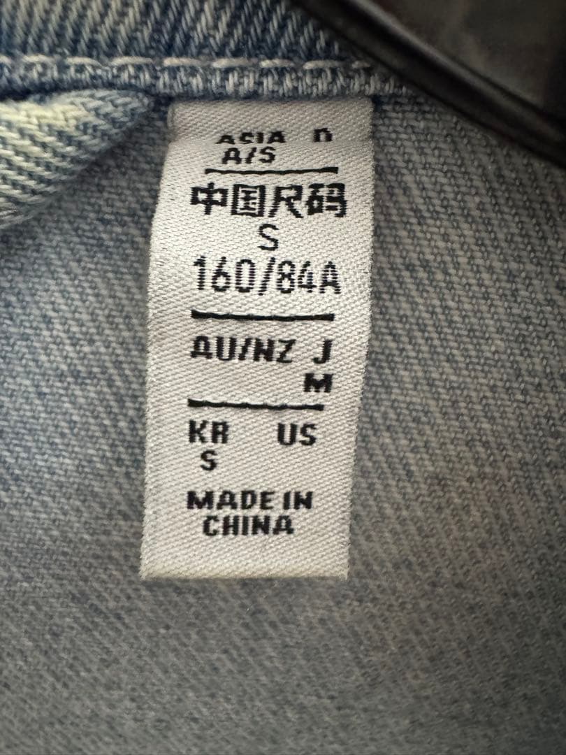 adidas/デニムラインストーンジャケット Mサイズ