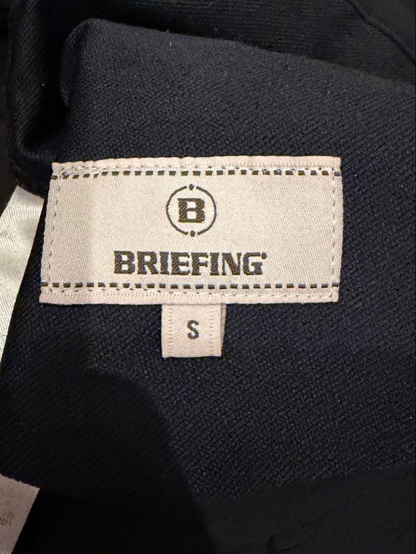 極美品　ブリーフィング ストレッチパンツ ネイビー ナイロン混 S