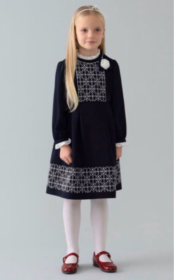 こどもビームス ワンピース 120 女の子 フォーマル 卒園式 入学式 卒服