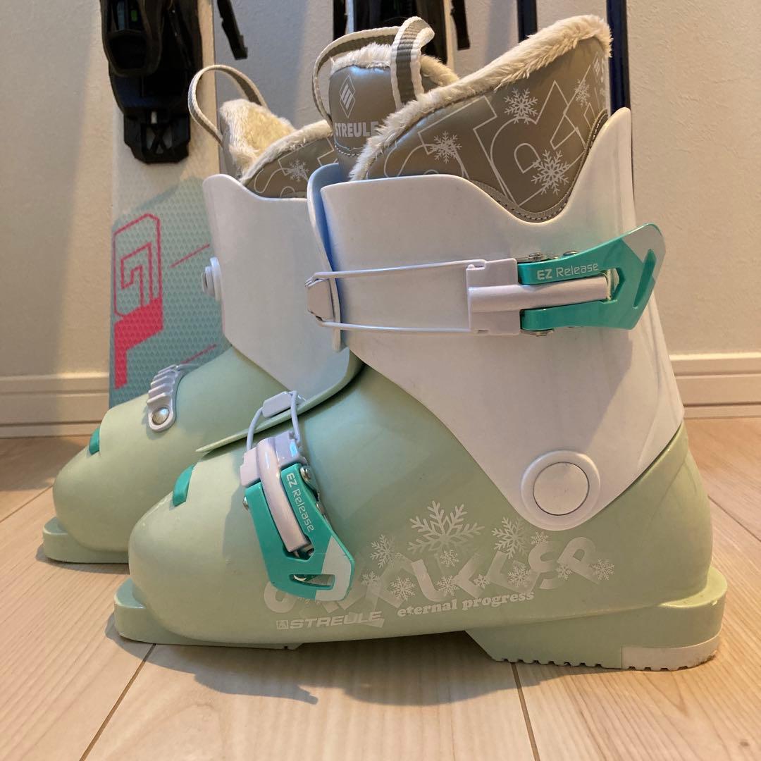 スキー板120㎝　ストック　ブーツ　三点セット　キッズ