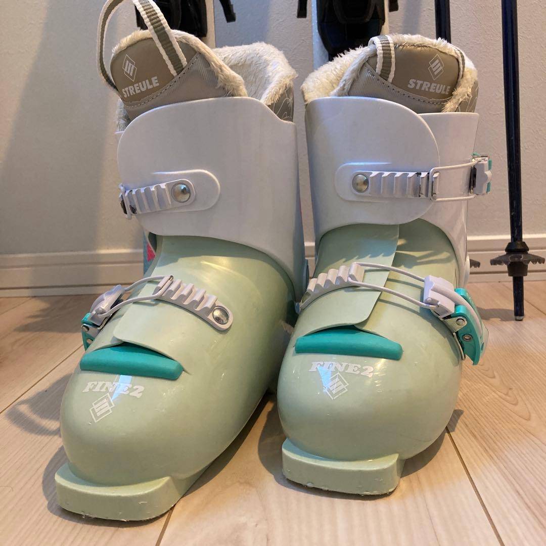 スキー板120㎝　ストック　ブーツ　三点セット　キッズ