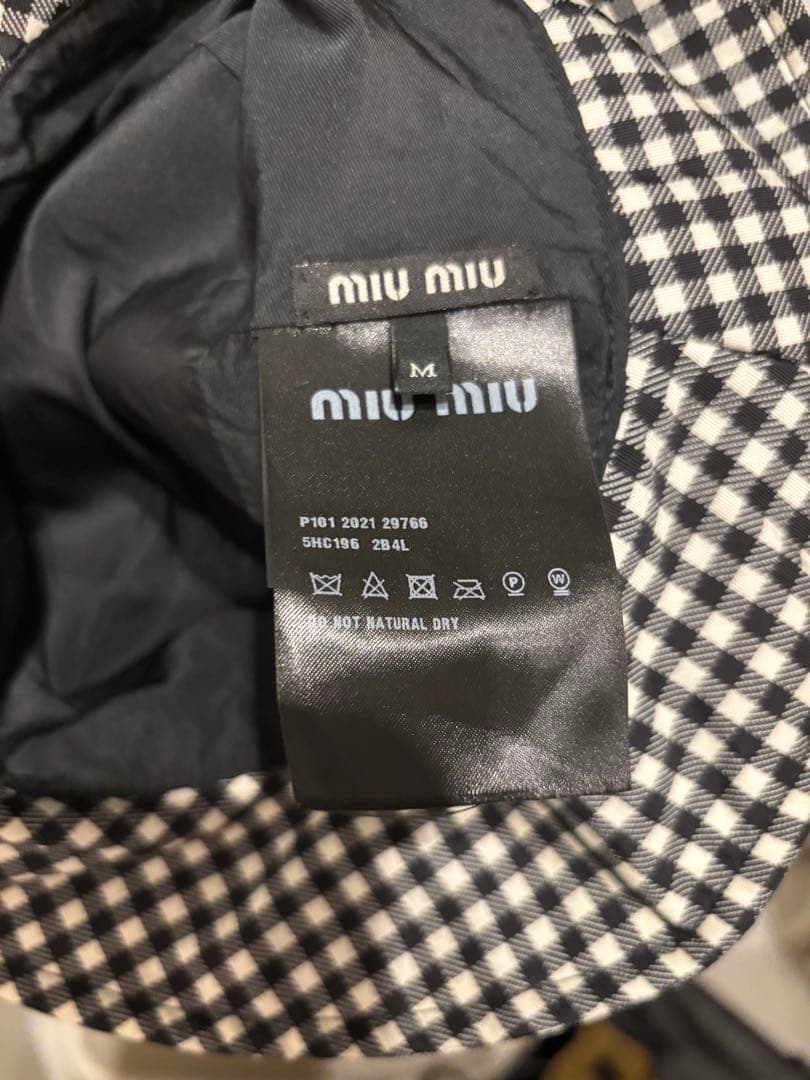 miu miu チェック柄 バケットハット M最終値下げ！！