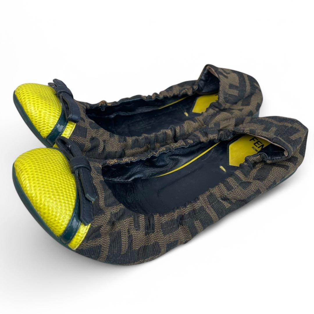 フェンディ　バレエシューズ　フラットシューズ　ズッカ柄　24.5cm パンプス