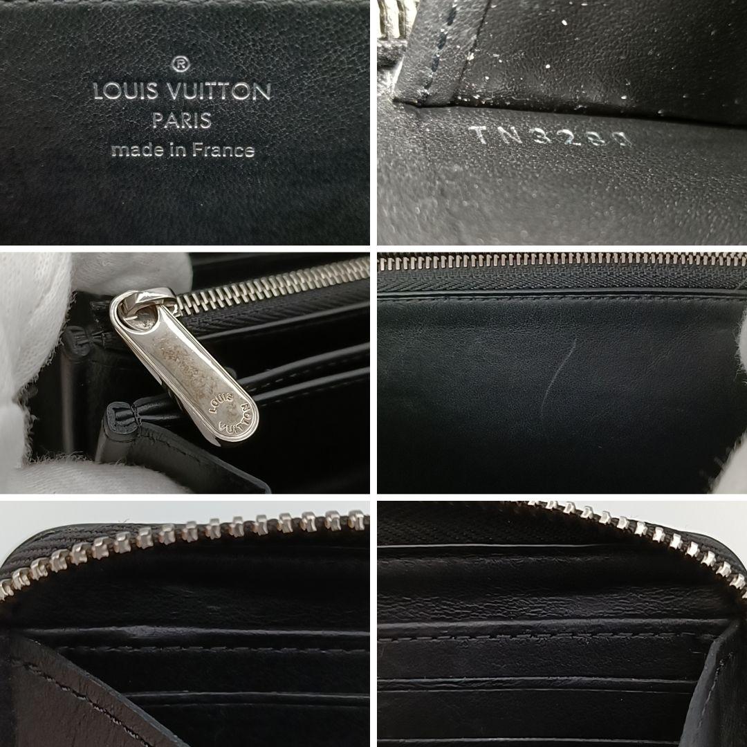 ルイヴィトン　 モノグラム マヒナ　ジッピーウォレット　ブラック