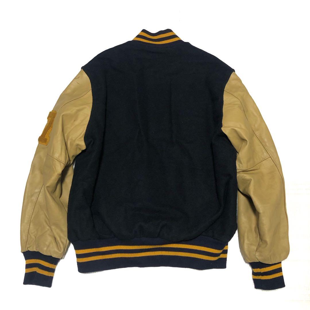 ビンテージ 袖革スタジャン デカワッペン ビッグサイズ XL