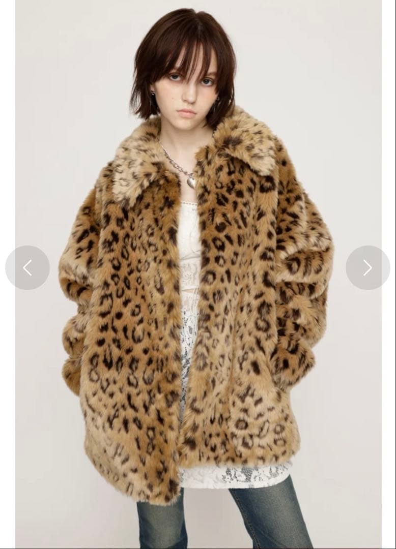 SLY レオパードファーコート
