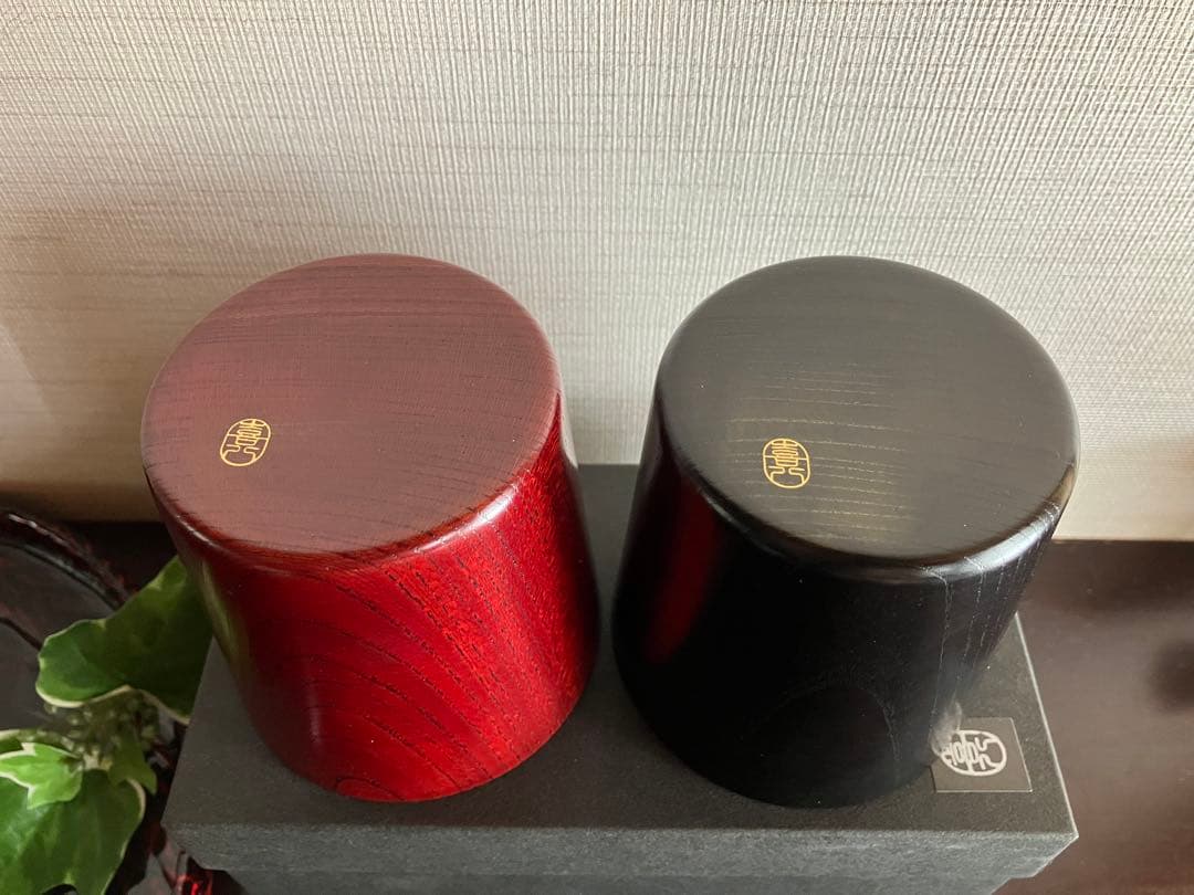 山中塗　山中漆器　喜八工房　フリーカップ　蕎麦猪口　湯飲み　タンブラー　２客