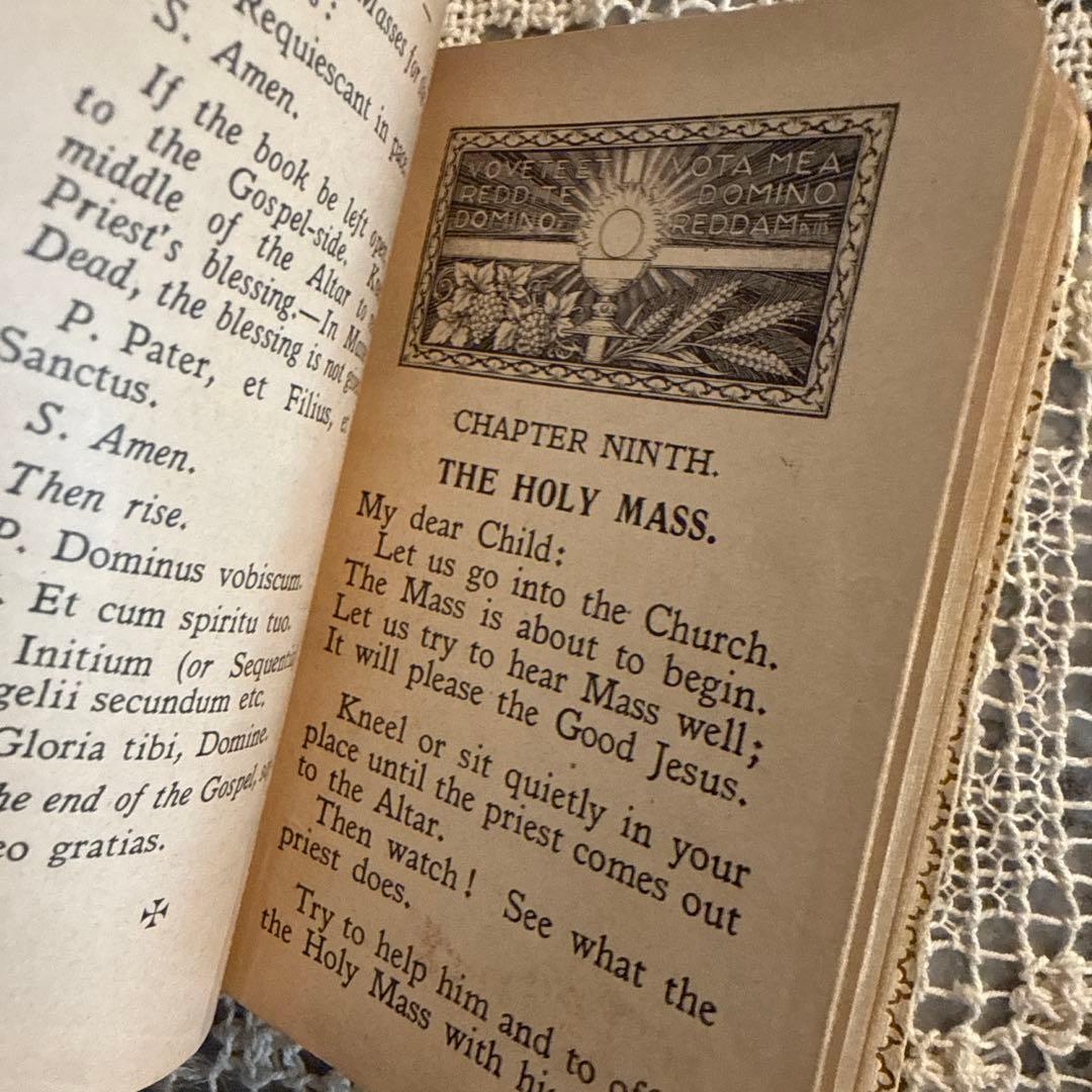 1940年アンティーク美しいmissel聖書セット　ジャンクジャーナル洋書　古書