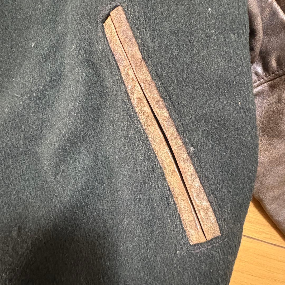 80s Golden Bear レザースタジャン ブラウン 革タグ 米国製