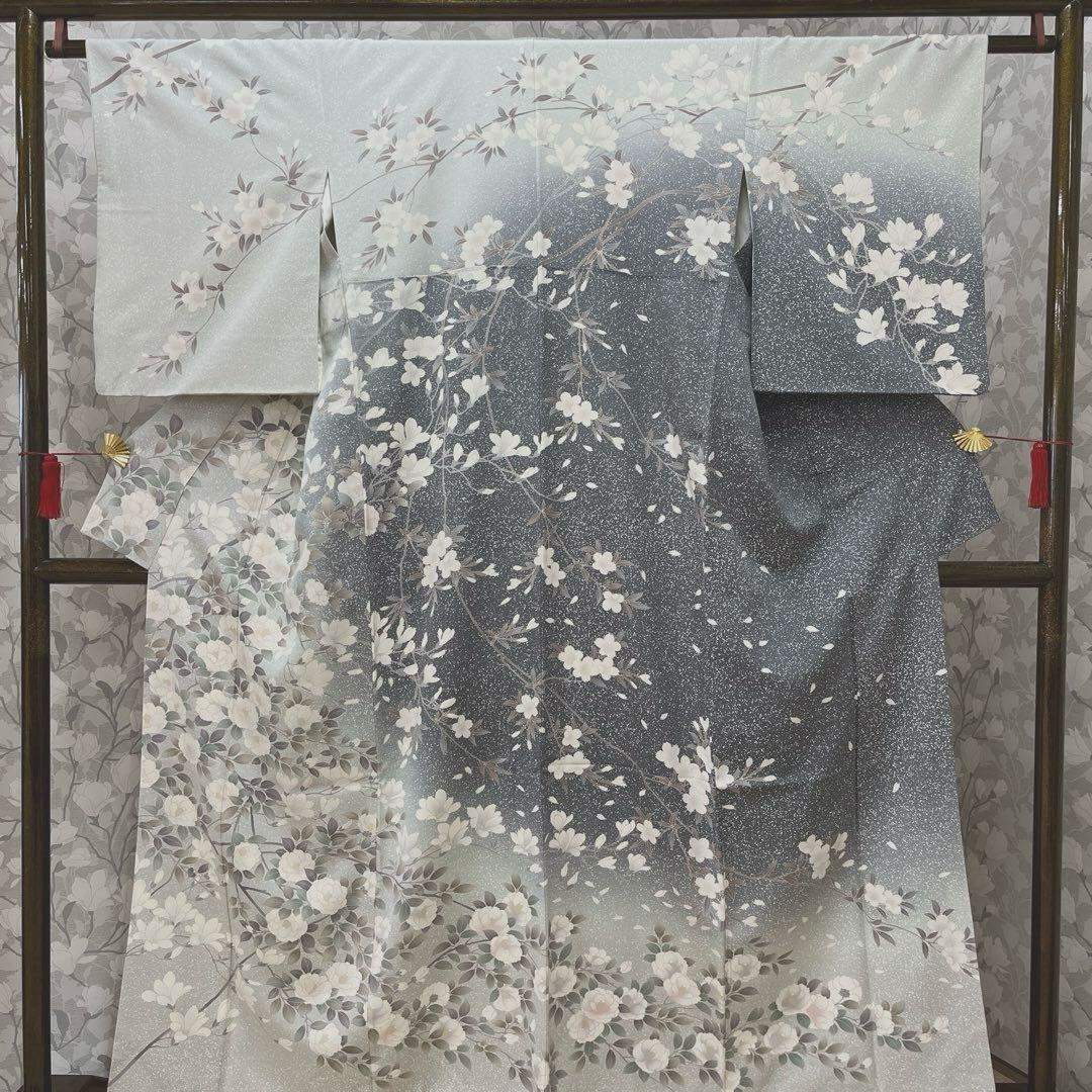 正絹 訪問着 椿桜木蓮 伊と幸 長襦袢おまけ