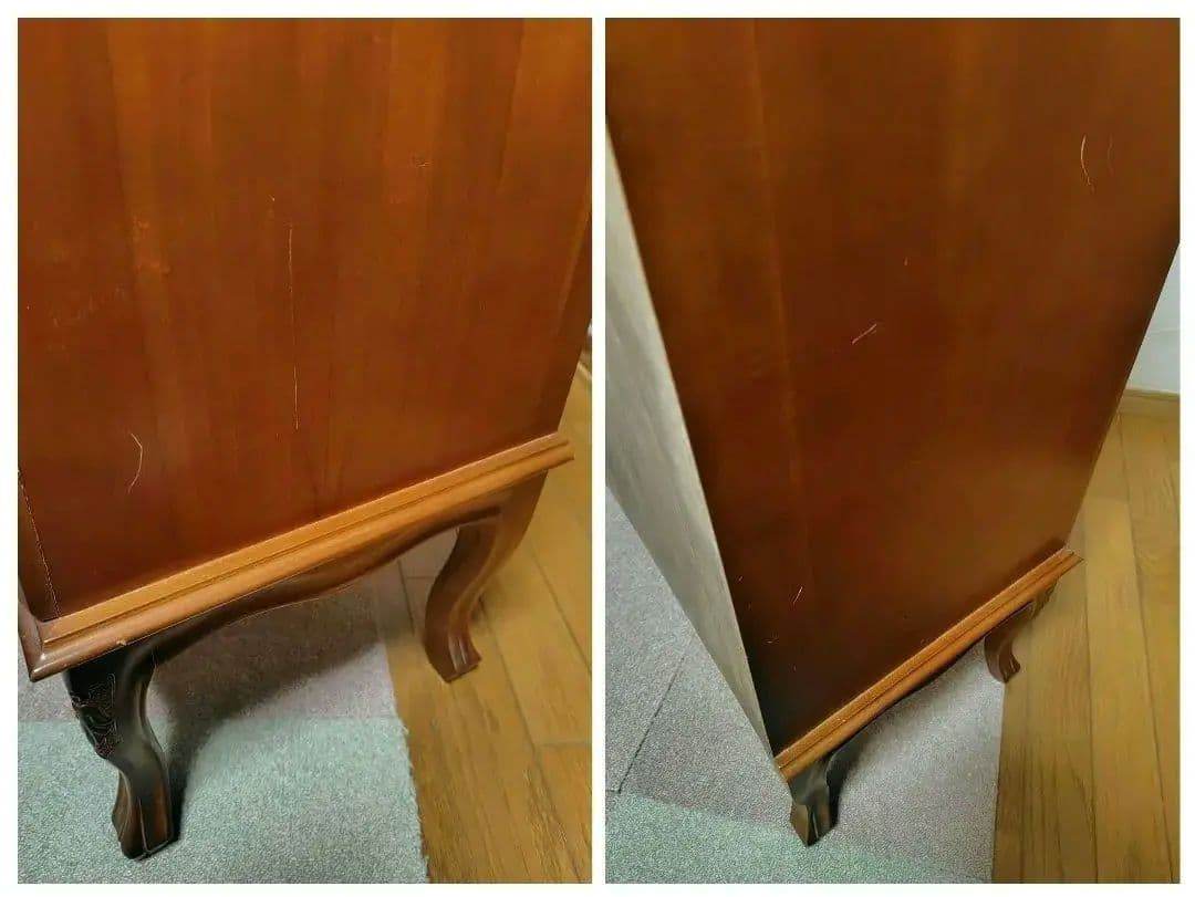 象嵌　チェスト　4段　猫脚