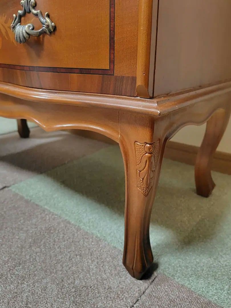 象嵌　チェスト　4段　猫脚