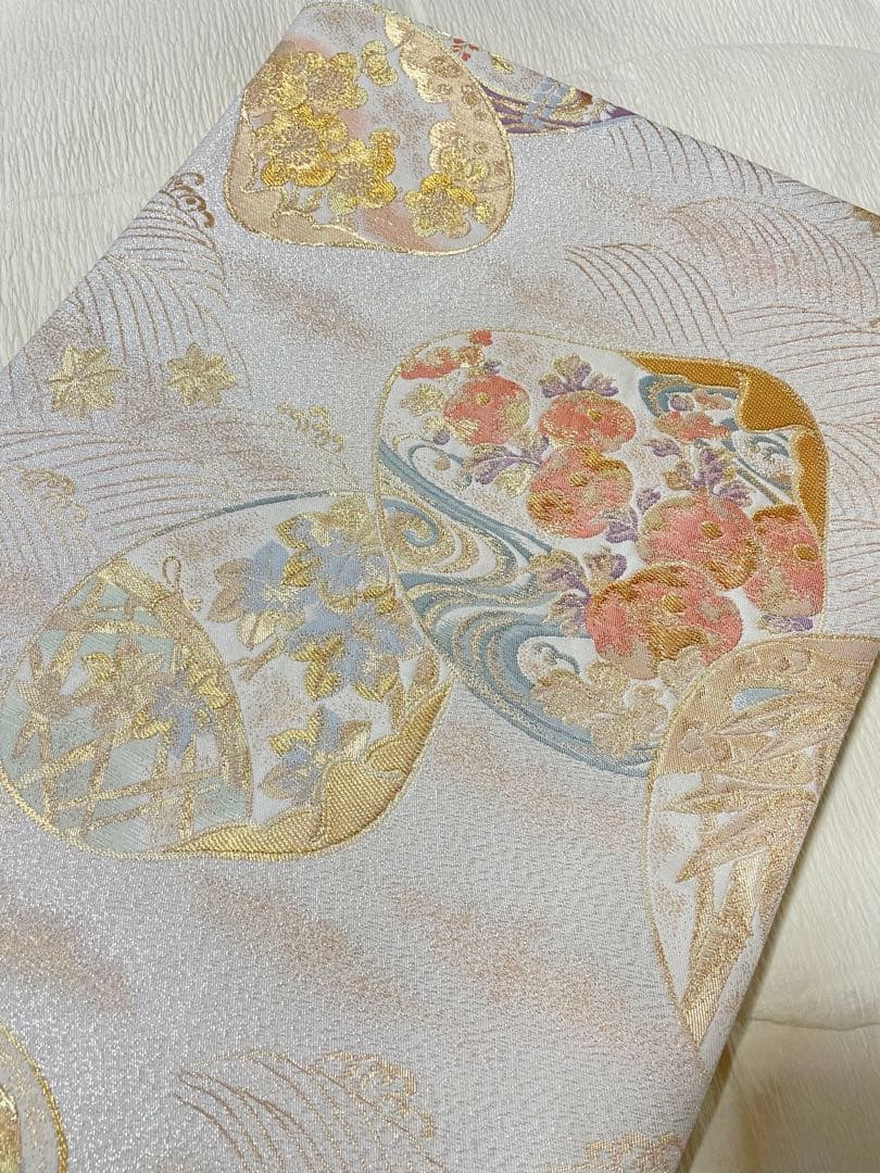 訪問着フルセット　辻ヶ花　金彩　丹後ちりめん　正絹　しつけ糸付　貝合わせ　結婚式