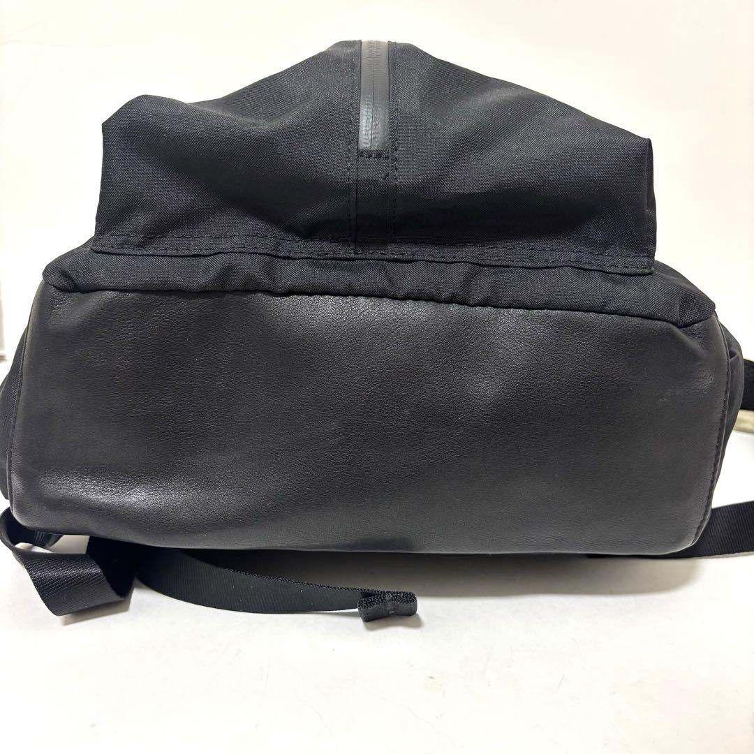 BURLAP OUTFITTER ear 撥水レザーコンビライトリュック　黒