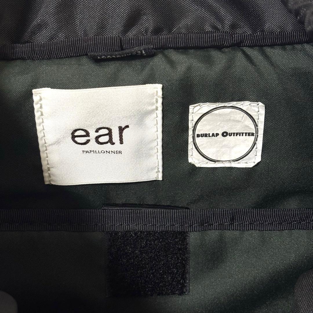 BURLAP OUTFITTER ear 撥水レザーコンビライトリュック　黒