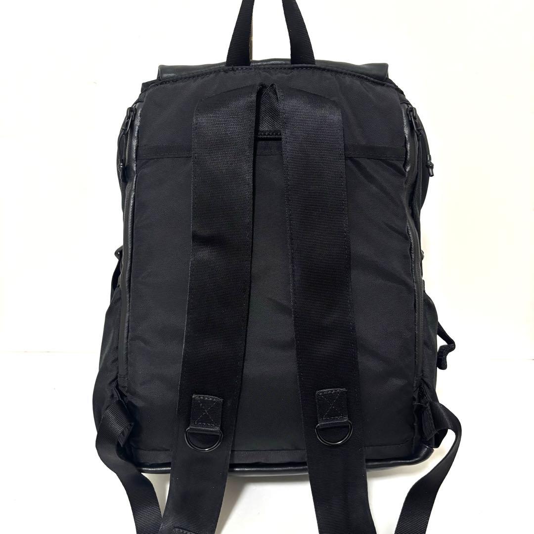 BURLAP OUTFITTER ear 撥水レザーコンビライトリュック　黒