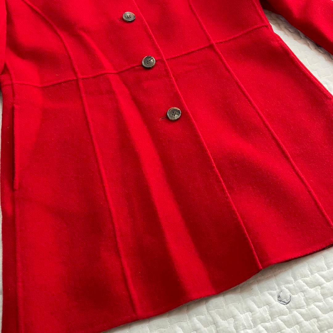 DAKS ダックス　毛100%コート　サイズ40 赤レッド