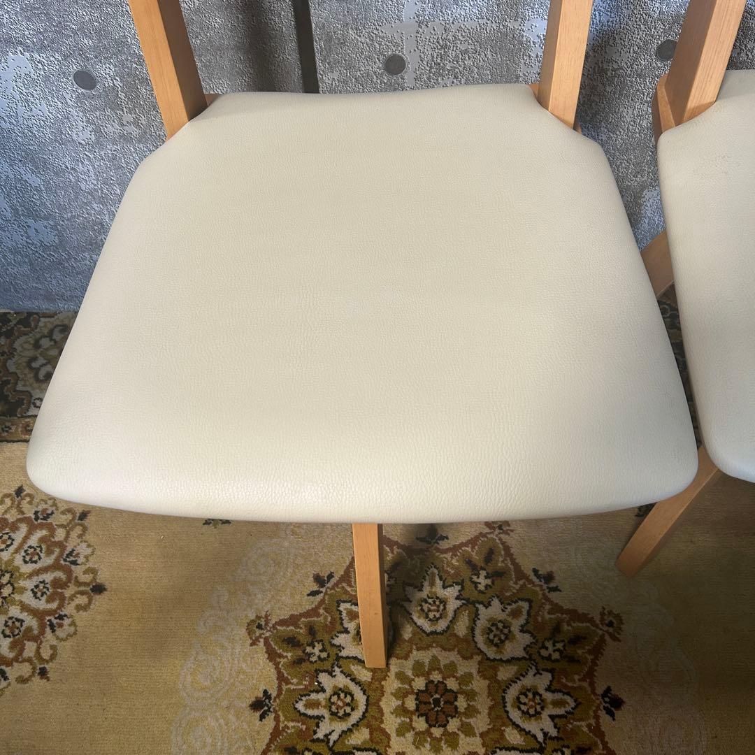 ココろん꧁ニトリ NITORI꧂回転式ダイニングチェア×4脚セット レザー