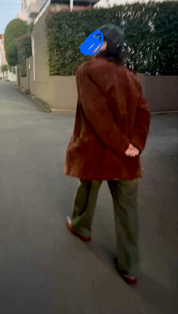 本革 スウェード ハーフコート　カバーオール