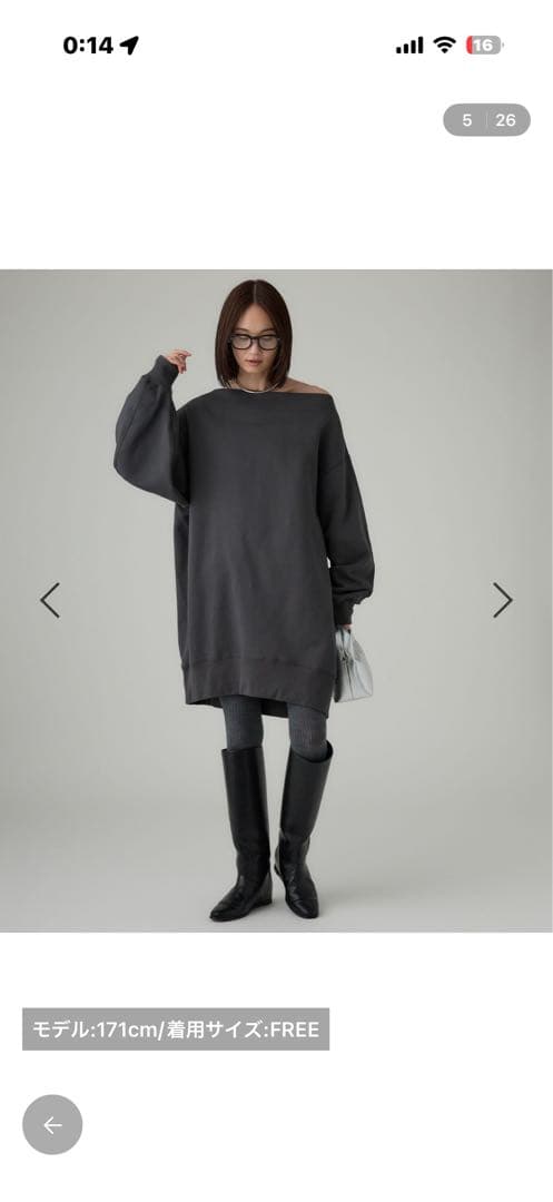 BABYLONE グレー トレーナー Fサイズ