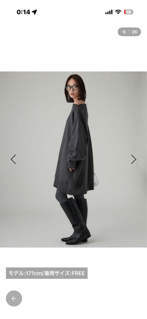 BABYLONE グレー トレーナー Fサイズ