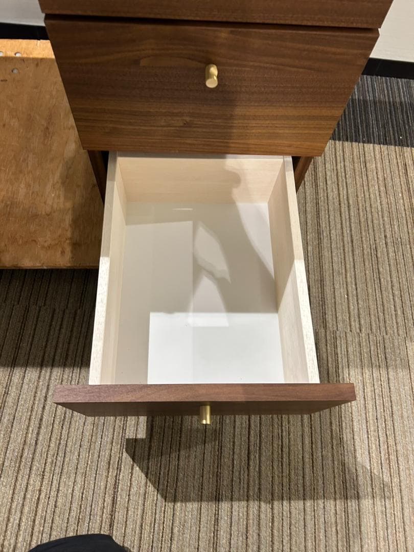 【りんご】展示品・未使用品 サイドチェスト付きドレッサーデスク ミラー無し