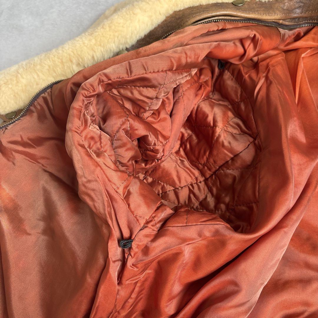 G-1シープスキンレザージャケットフライトジャケットジップアップブルゾン4way