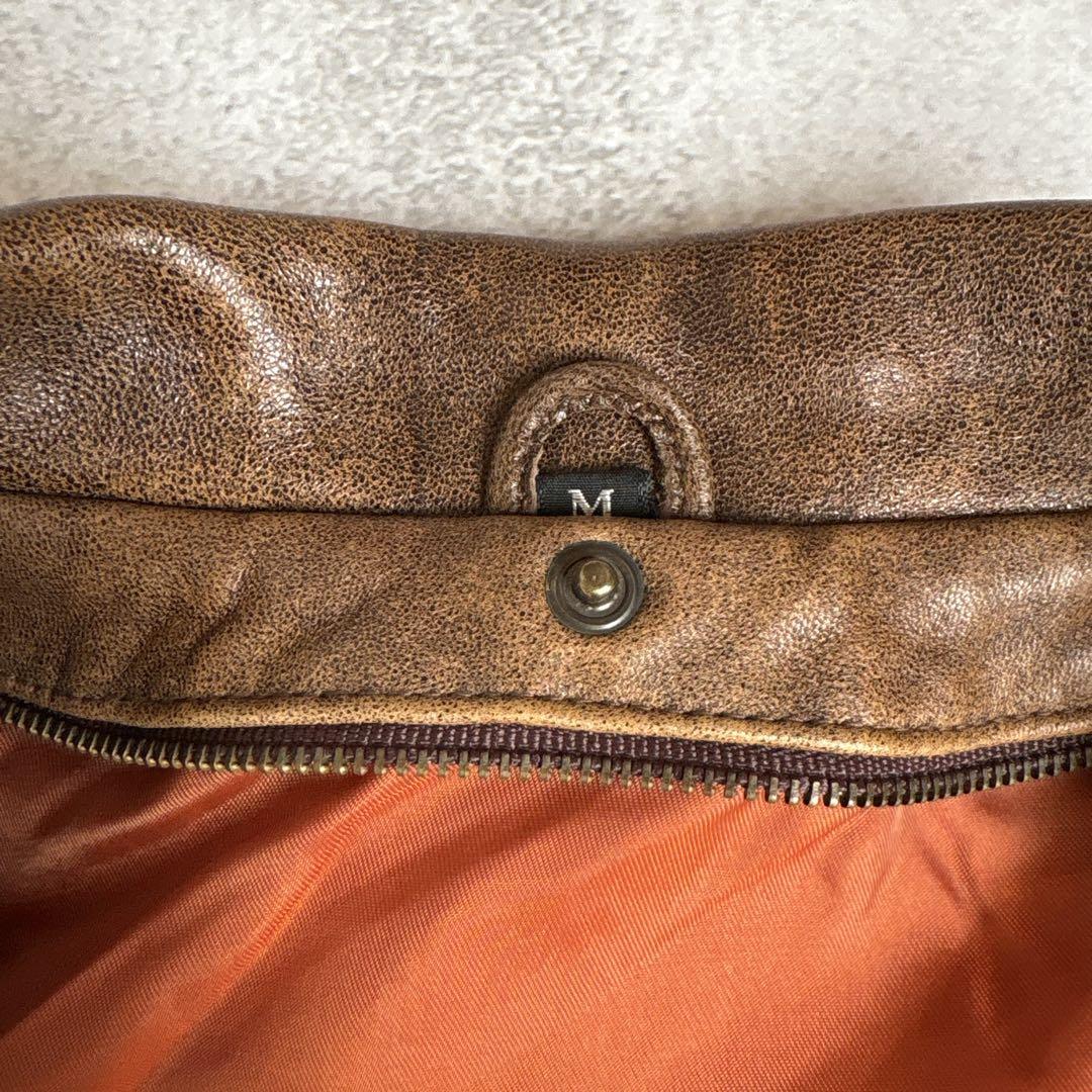 G-1シープスキンレザージャケットフライトジャケットジップアップブルゾン4way