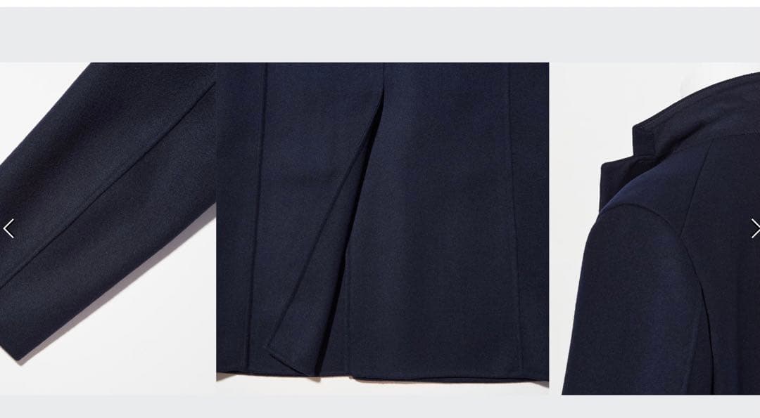 F*Z様 UNIQLO ウールブレンド チェスターコート ブラック