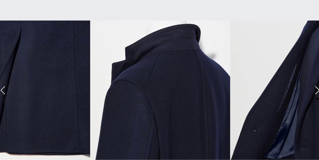 F*Z様 UNIQLO ウールブレンド チェスターコート ブラック