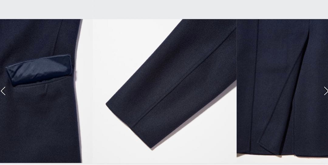 F*Z様 UNIQLO ウールブレンド チェスターコート ブラック