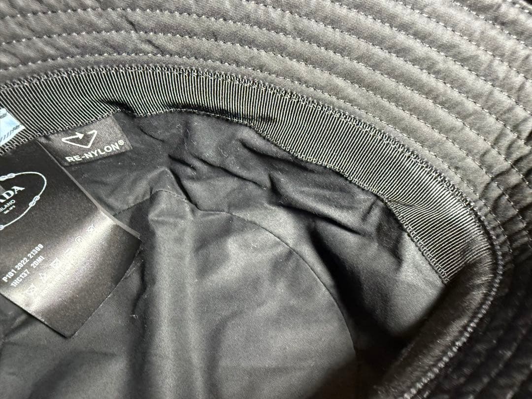 【美品】PRADA バケットハット Mサイズ ブラック