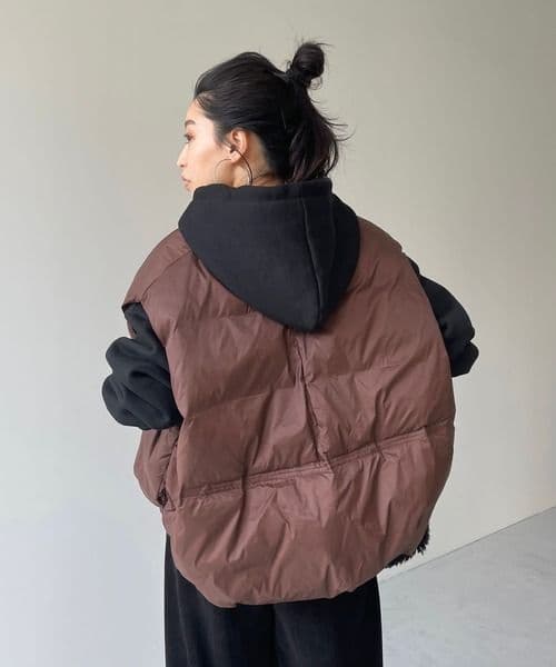 egg down vest / エッグショートダウンベスト ブラウン