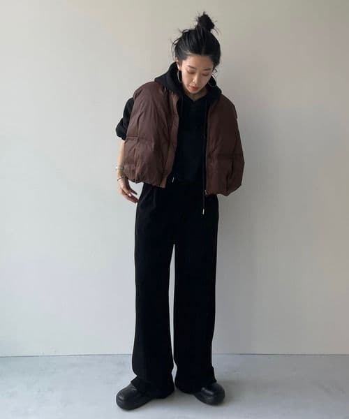 egg down vest / エッグショートダウンベスト ブラウン