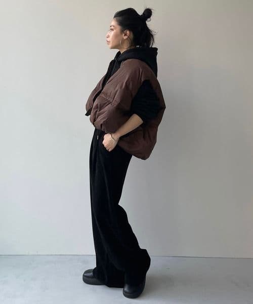 egg down vest / エッグショートダウンベスト ブラウン