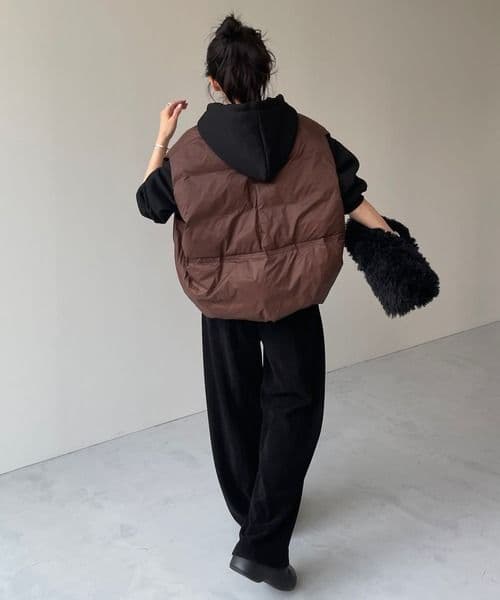 egg down vest / エッグショートダウンベスト ブラウン
