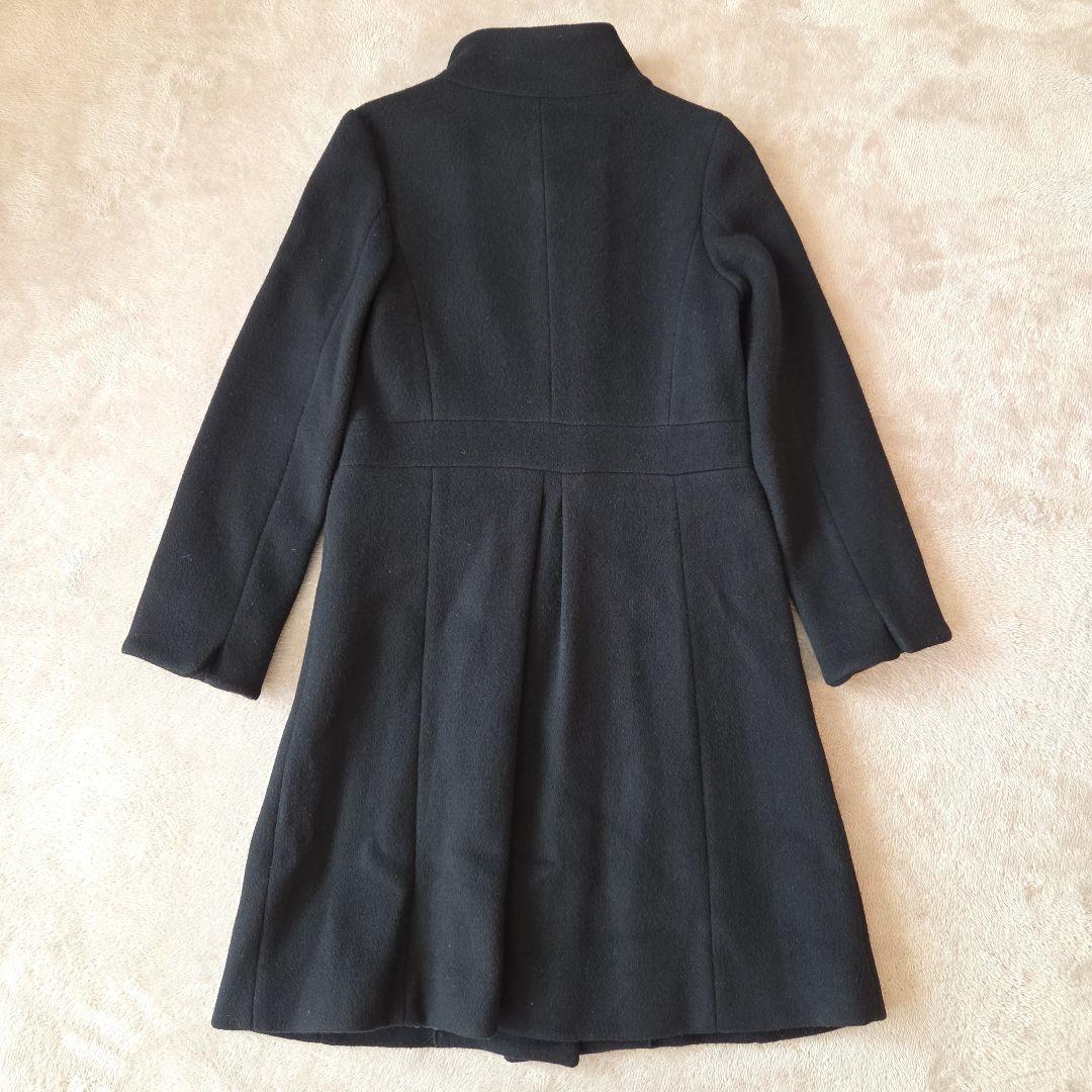 未使用！SunaUna スーナウーナ スタンドカラーロングコートウール100%