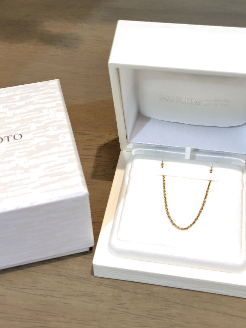 木谷貴金属 K18YG 小豆幅1.4mm 60cm スライドネックレス