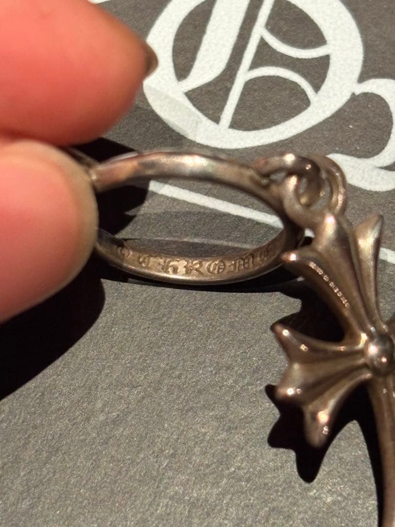 CHROME HEARTS タイニー CHクロス フープピアス イヤリング