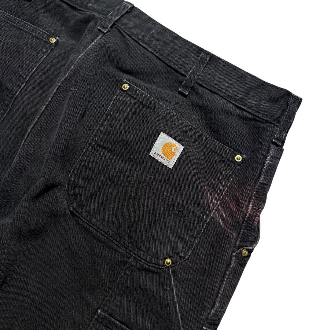 カーハート USA製 ダブルニーペインターパンツ ダック 黒 ビンテージ 00s