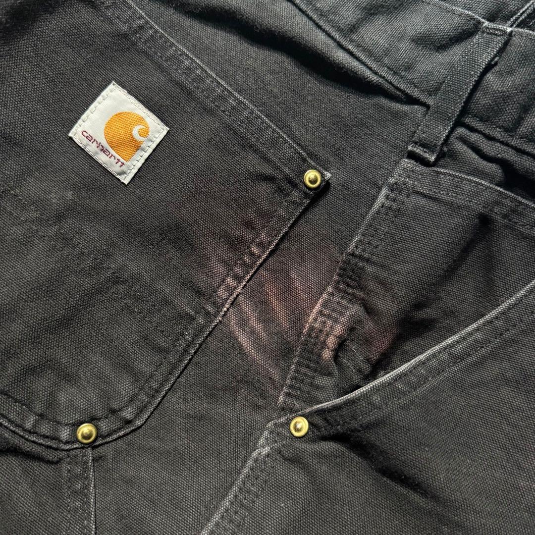 カーハート USA製 ダブルニーペインターパンツ ダック 黒 ビンテージ 00s