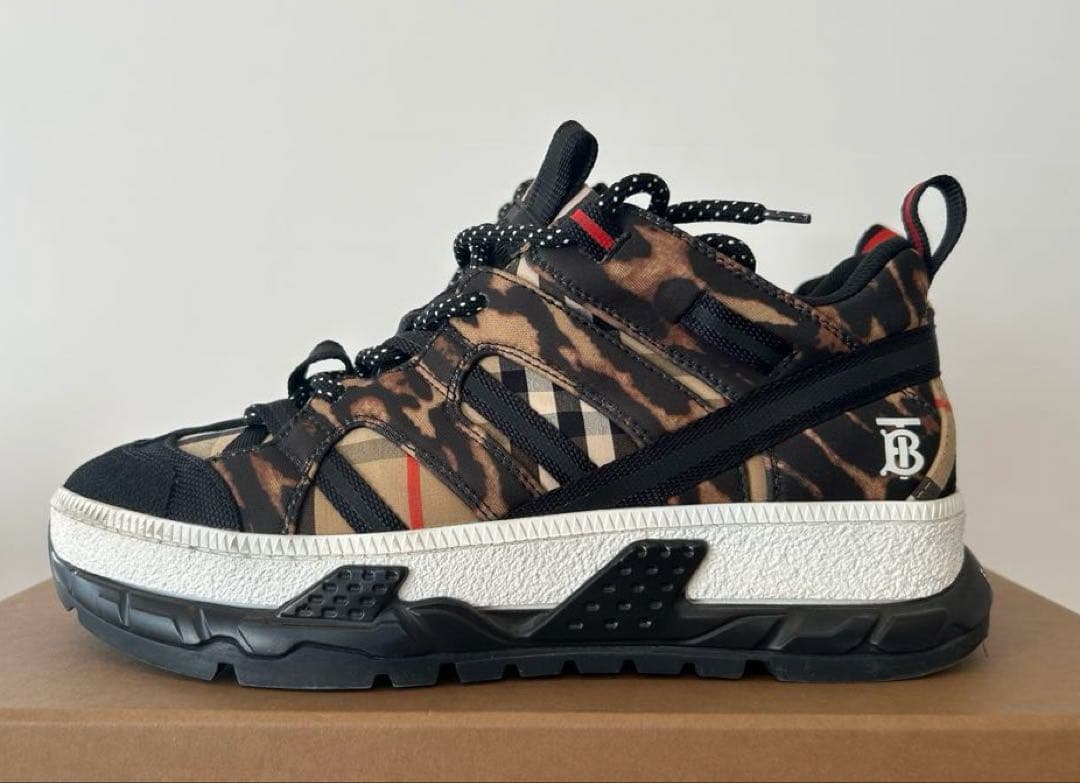 BURBERRY バーバリー　TBロゴ レオパード　スニーカー　メンズ