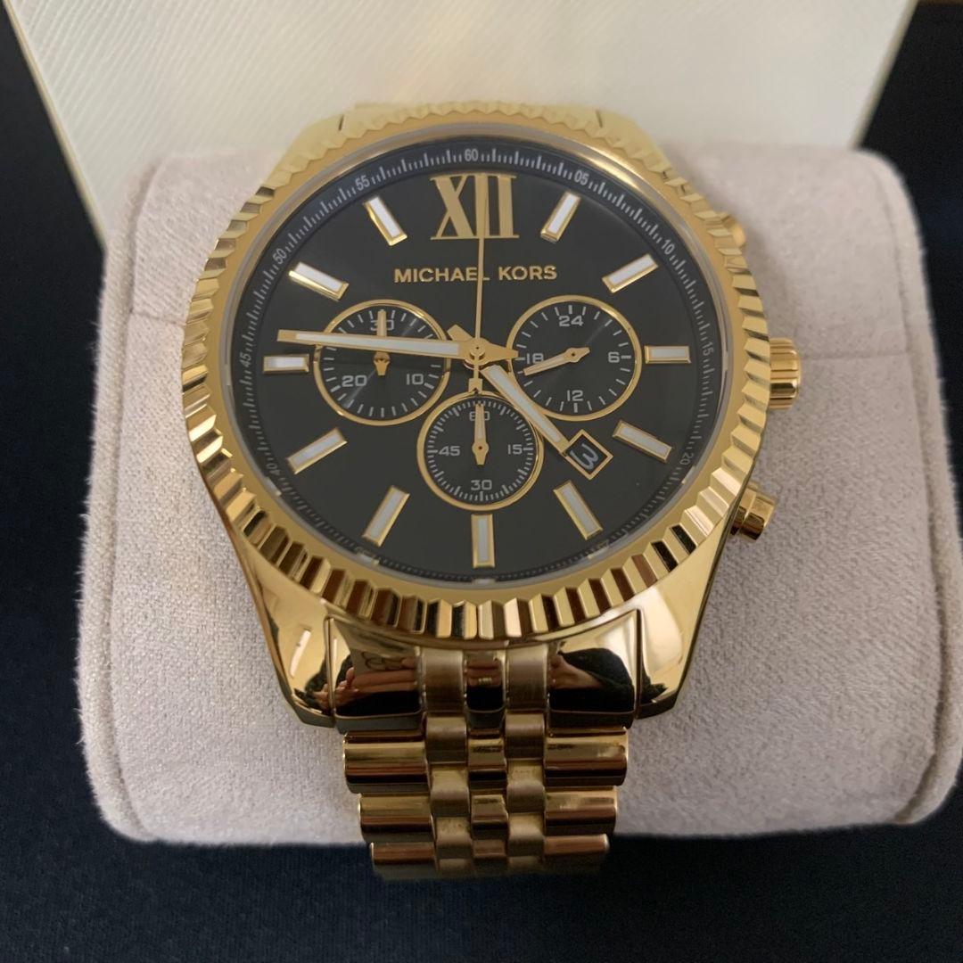 ★美品電池交換済★マイケルコース 腕時計 MK8286 レキシントンクロノグラフ