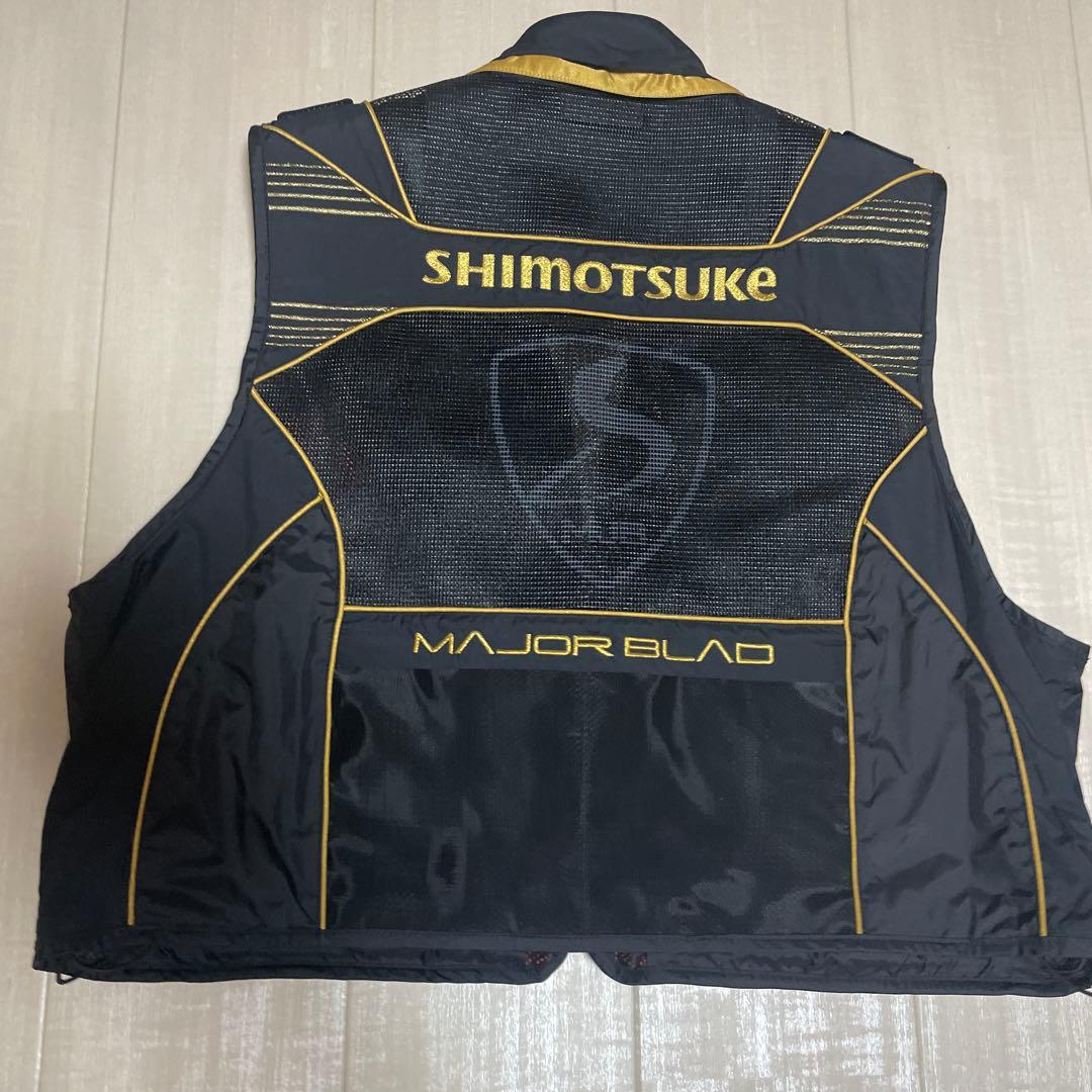 シモツケMJB SMV-340CW フィッシングベスト LLブラック/オレンジ