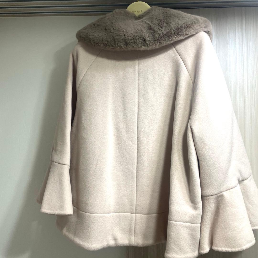 ジャケット・アウター HLT Convertible Faux Fur Tippet Coat M