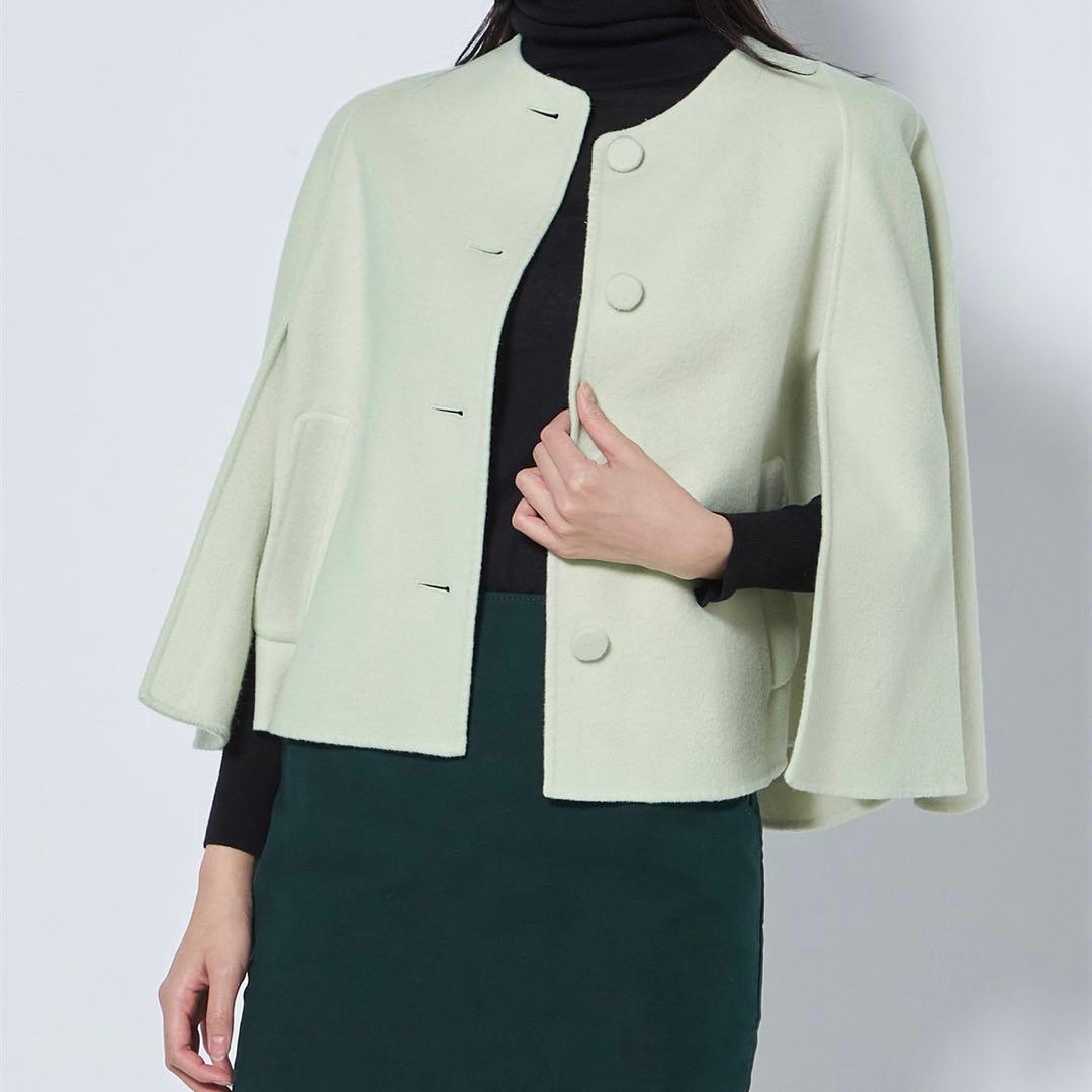 49AV.junko shimada ジュンコシマダ　リバー仕立ノーカラーJK