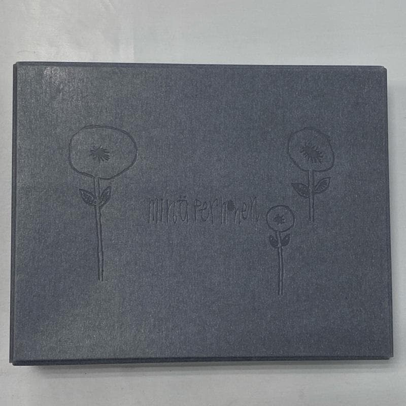 ミナペルホネン/リネンエプロン/チョウチョ/xs7981/ブラック