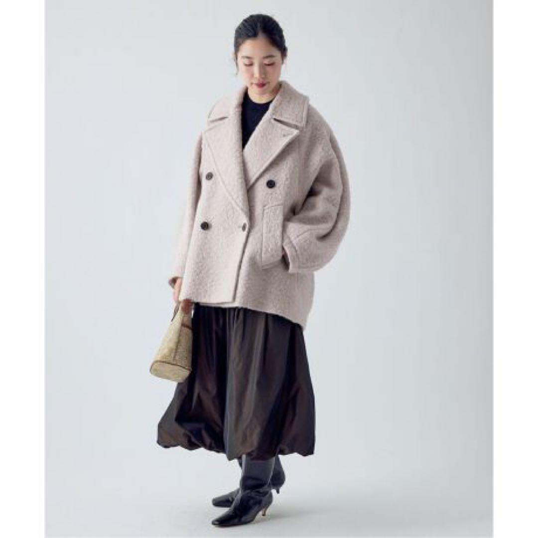 イエナ　IENA ループインレイショートコート　38 ナチュラル