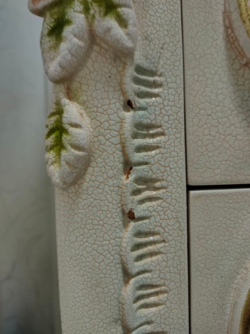 【strawberry様】ロココ調 収納家具 ガラス天板 四段チェスト