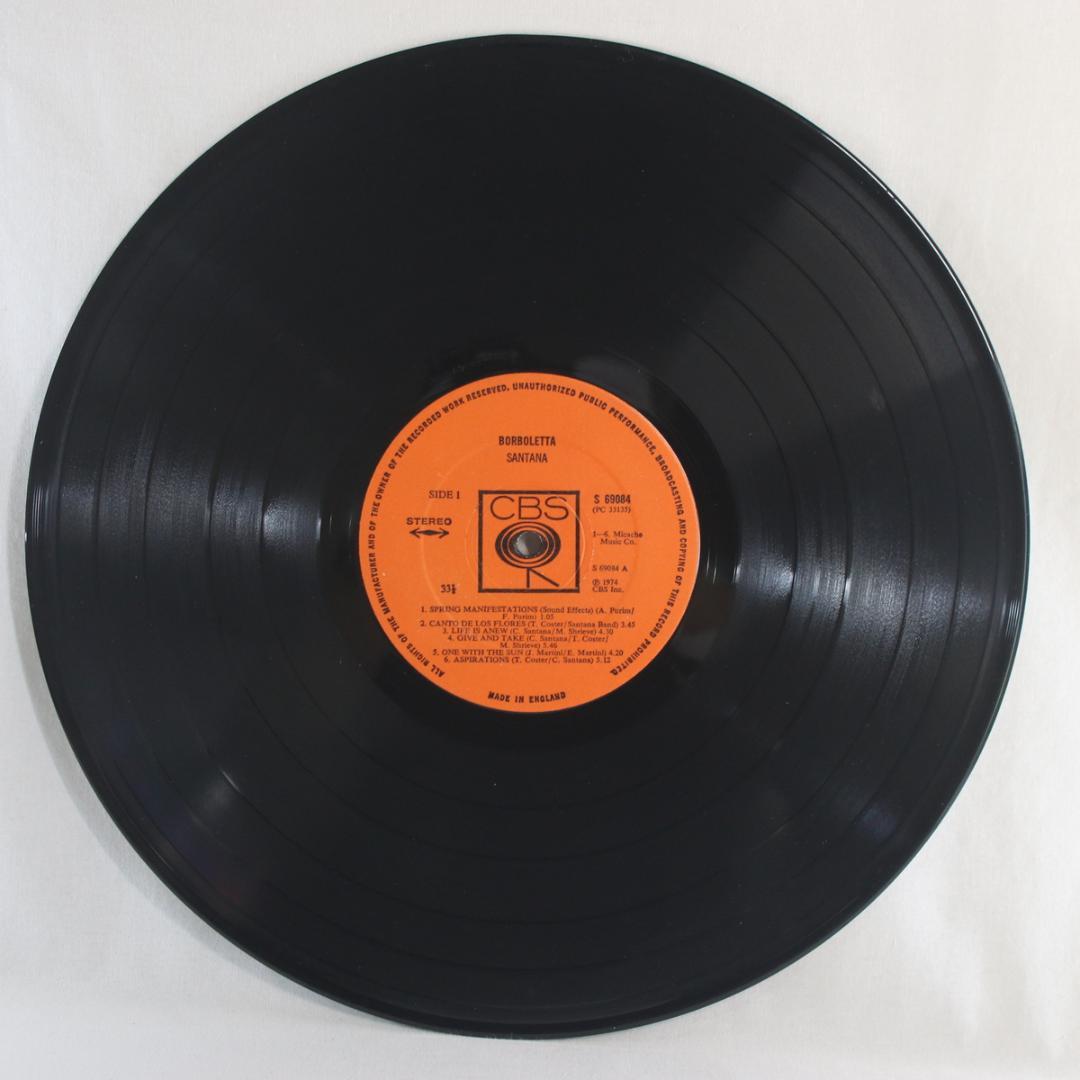 英LP Santana Borboletta UKオリジ 両面マト1の初回プレス